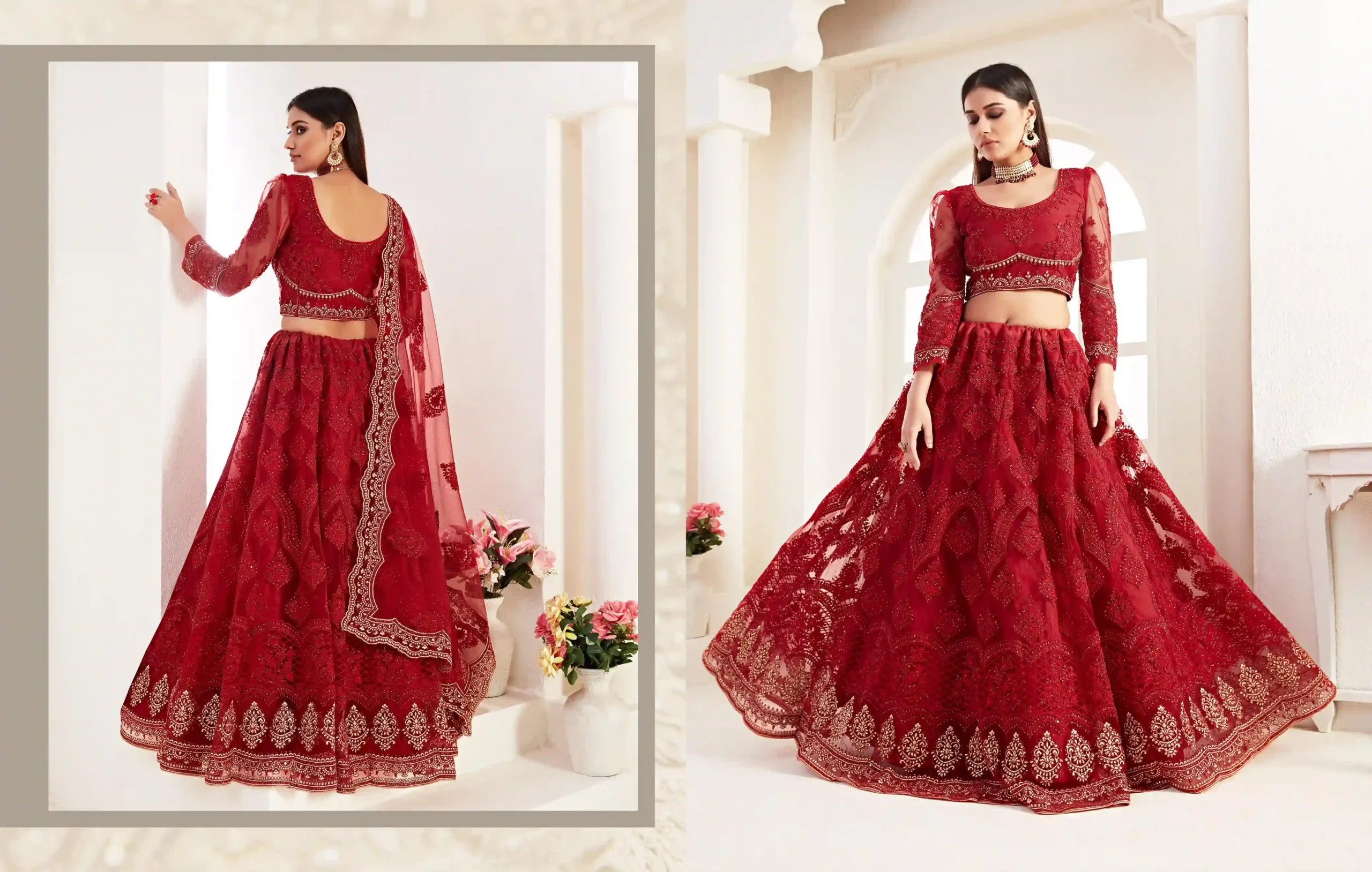 Alizeh Bridal Heritage 1008 Hit Design Butterfly Net Wholesale Lehenga